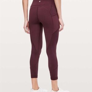 LuLuLemon All The Right Places 23” Cropped Leggings in Dark Adobe